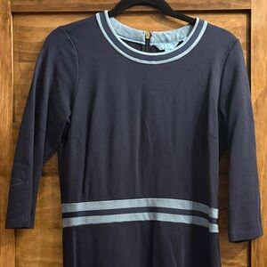 Draper James Navy and Light Blue Dress